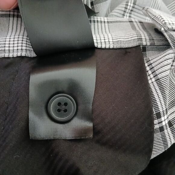 H&M Plaid Dress Trousers Pants Women's 34R Pockets Zip Up Career Office Church - Picture 13 of 13